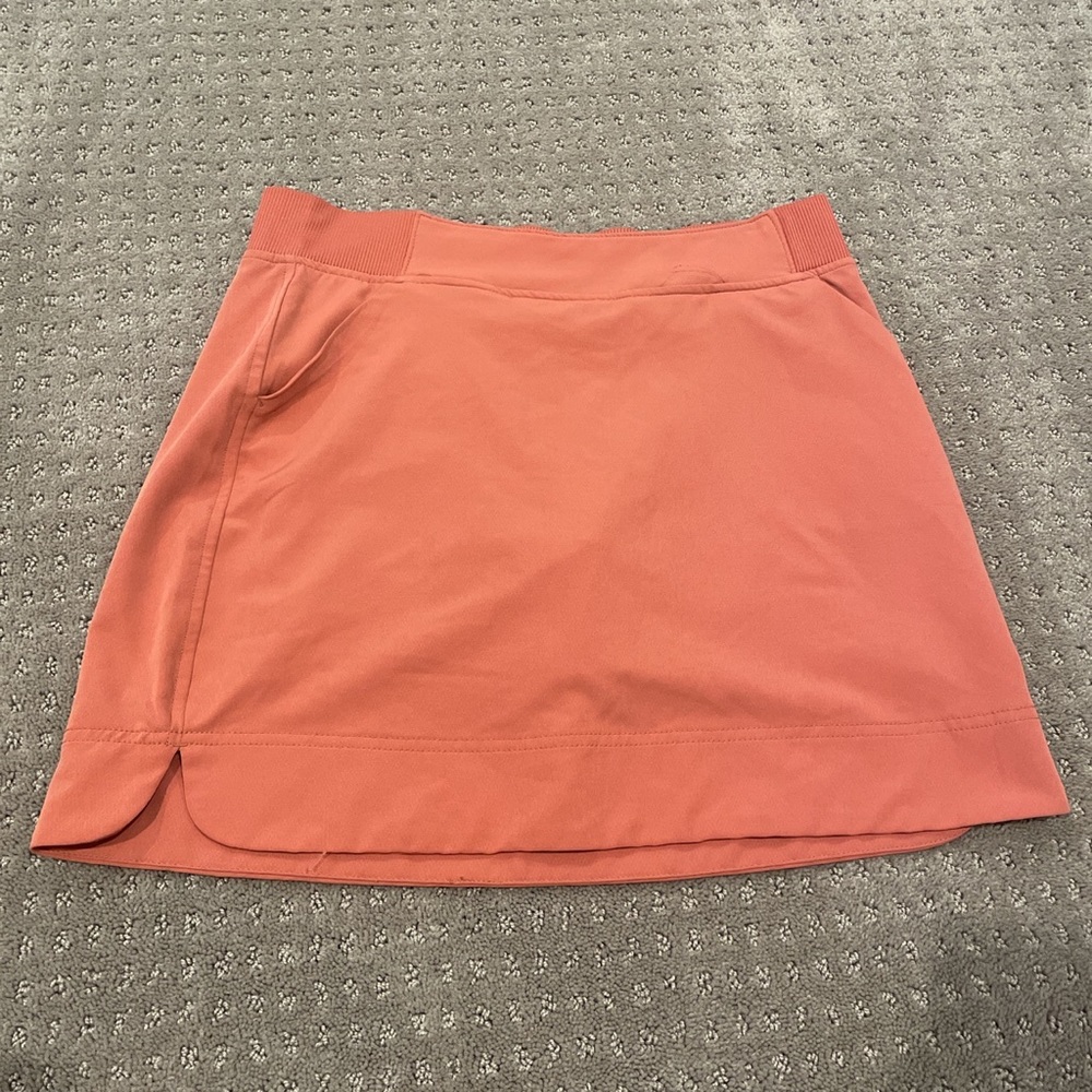 coral tennis skirt